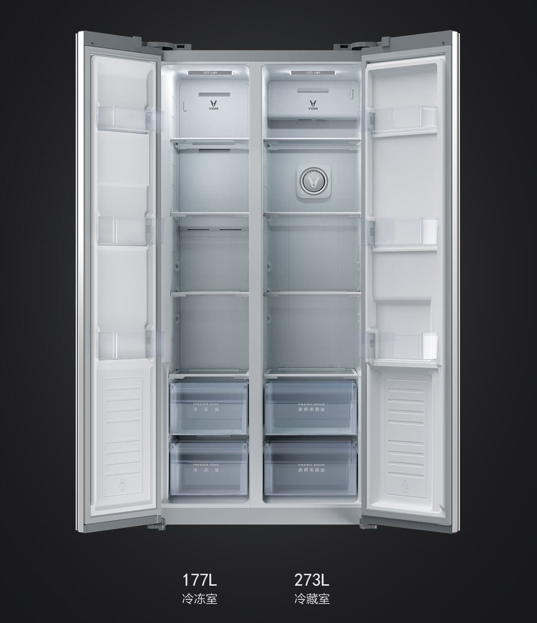 Огромный экран, голосовые команды и светодиодная подсветка — особенности холодильника Xiaomi Yunmi 450L