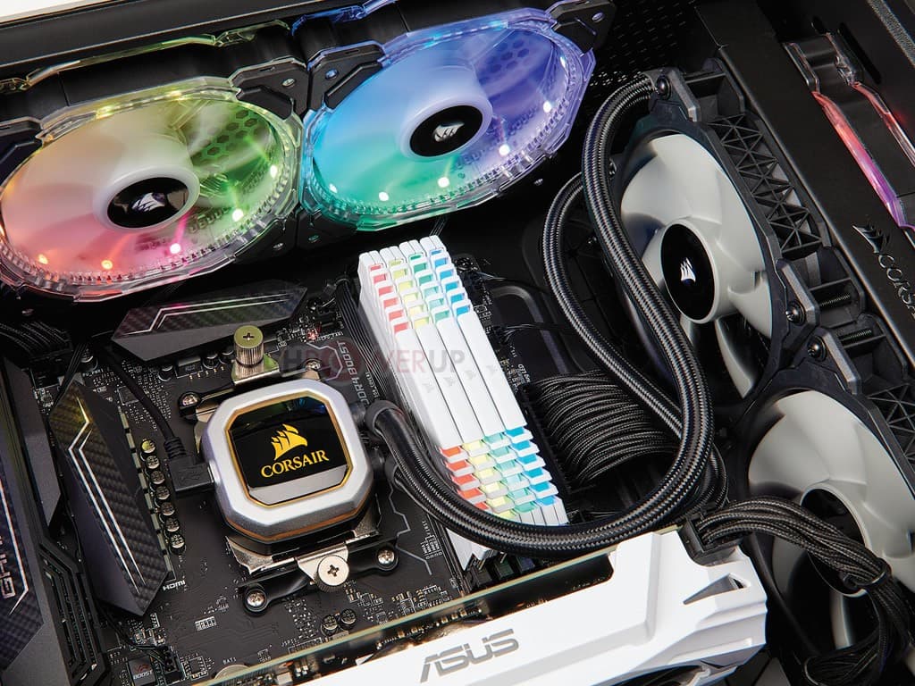 Вентиляторы СВО Corsair Hydro H100i Pro включаются только при необходимости