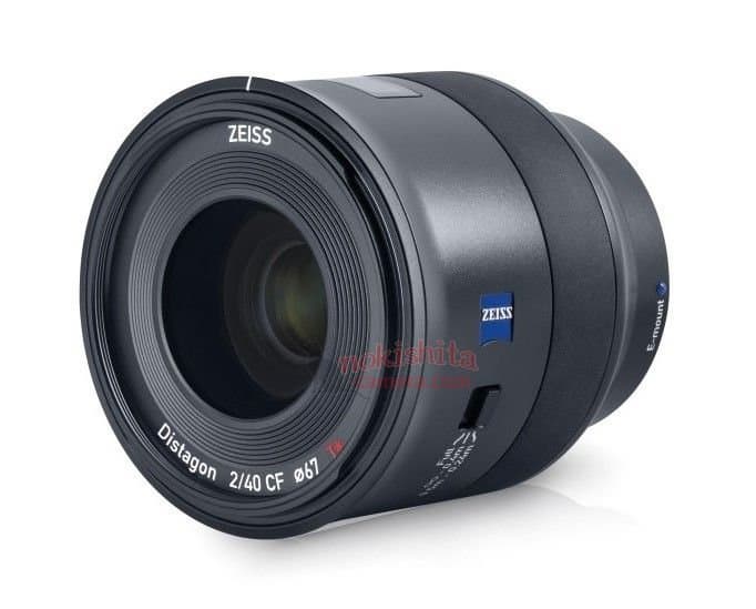 Появились изображения объектива Zeiss Batis 2/40 CF