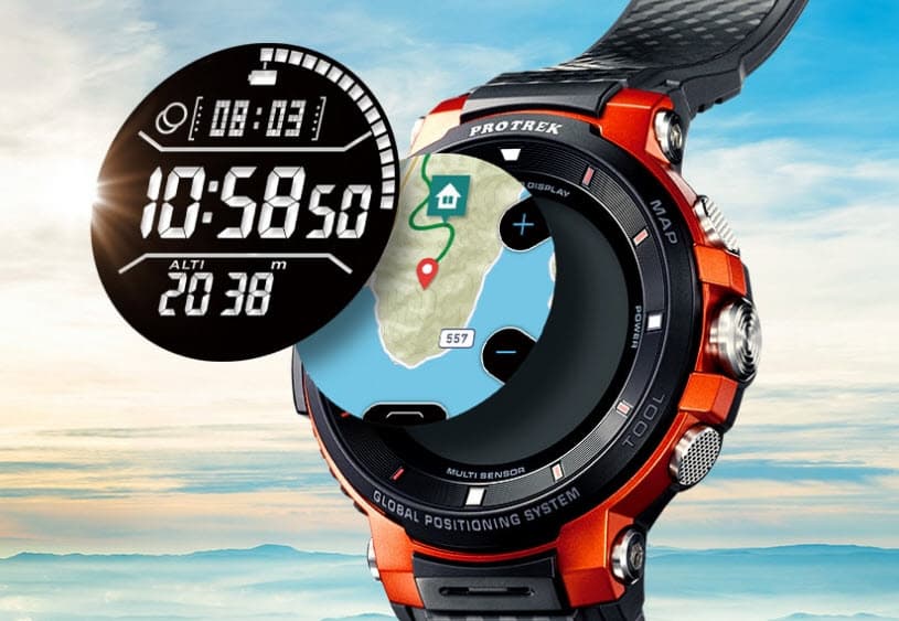 Защищенные умные часы Casio Pro Trek Smart WSD-F30 с Wear OS получили цветной и черно-белый экраны