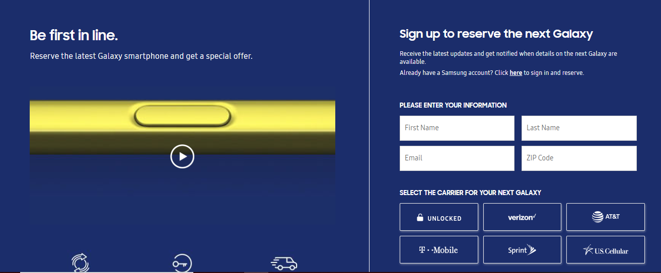 Samsung уже начала принимать предзаказы на Galaxy Note9, хотя до анонса еще неделя