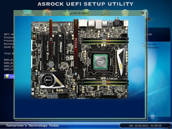 Скриншот утилиты настройки UEFI Setup на плате ASRock X79 Extreme4