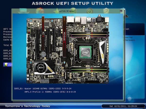 Скриншот утилиты настройки UEFI Setup на плате ASRock X79 Extreme4