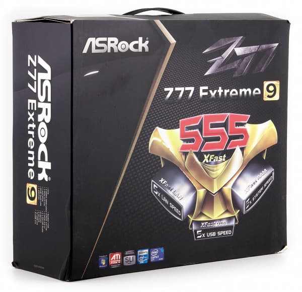 Упаковка материнской платы ASRock Z77 Extreme9