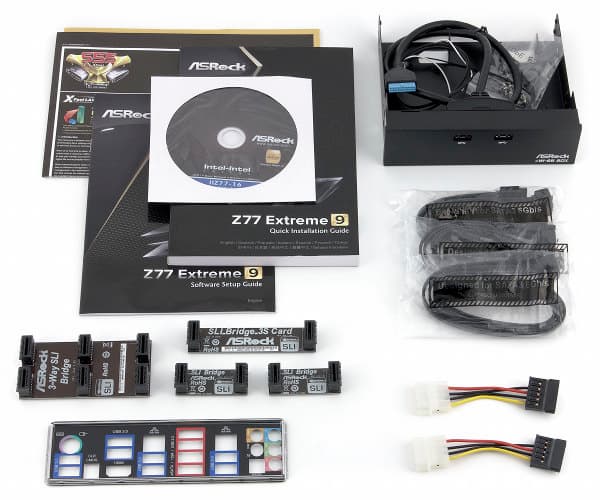 Комплект поставки материнской платы ASRock Z77 Extreme9