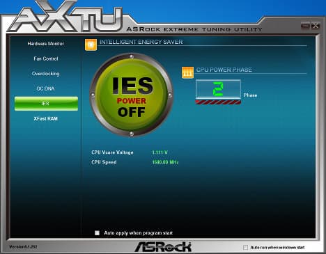 Утилита AXTU материнской платы ASRock Z77E-ITX
