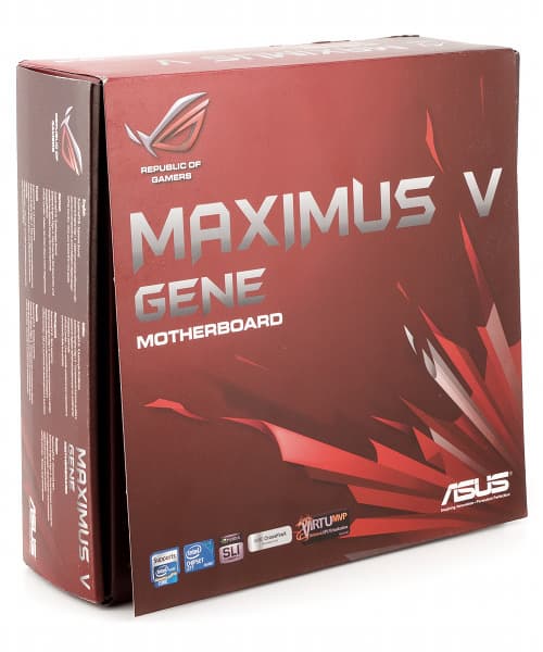 Упаковка материнской платы ASUS Maximus V Gene