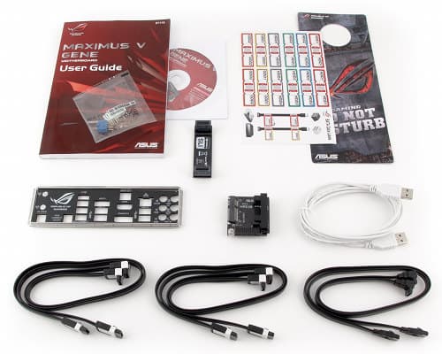Комплект поставки материнской платы ASUS Maximus V Gene