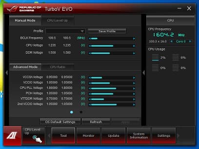 Функция CPU Level Up