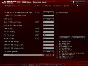 BIOS материнской платы Asus Maximus VI Hero