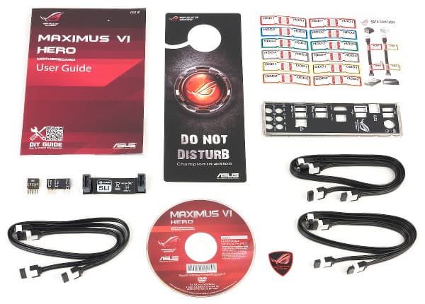 Комплект поставки материнской платы Asus Maximus VI Hero