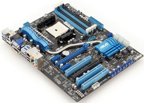 Вид платы ASUS F1A75-V Pro со стороны задней панели