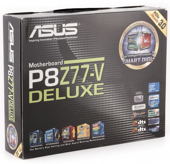 Упаковка материнской платы ASUS P8Z77-V Deluxe