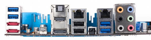 Задняя панель материнской платы ASUS P8Z77-V Premium