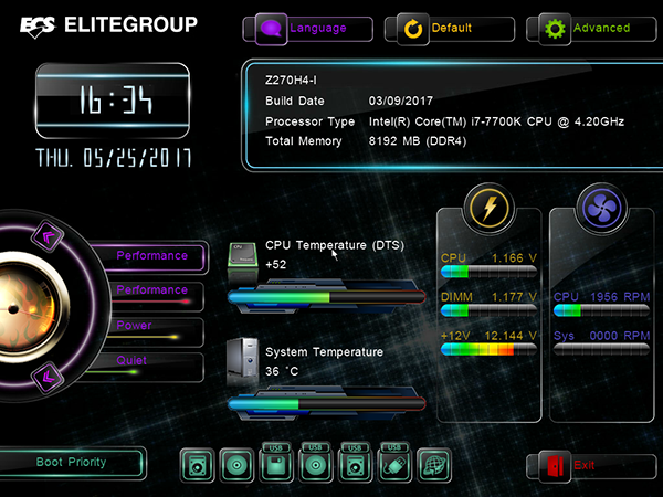 Материнская плата ECS Z270H4-I форм-фактора Mini-ITX на чипсете Intel Z270