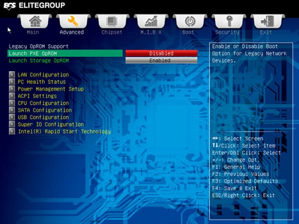 BIOS материнской платы ECS Z77H2-AX BIOS материнской платы ECS Z77H2-AX