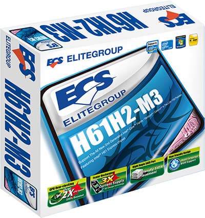 Системная плата ECS H61H2-M3, коробка