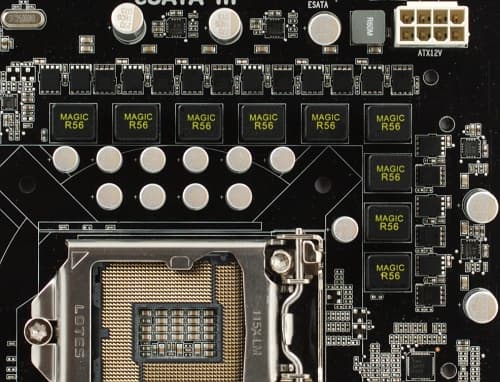 Преобразователь питания процессора на плате ECS P67H2-A2