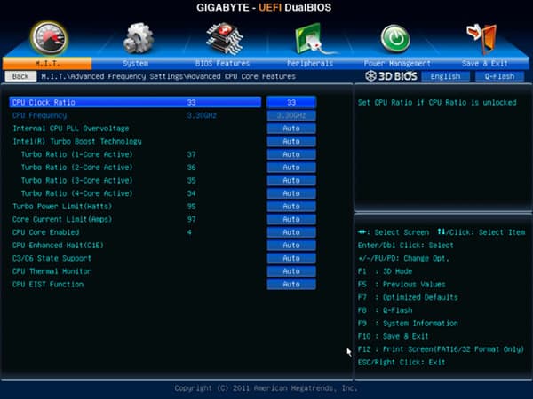BIOS материнской платы Gigabyte Z77X-UP5 TH