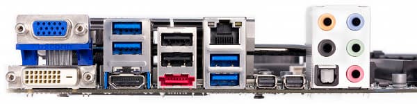 Задняя панель материнской платы Gigabyte Z77X-UP5 TH