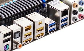 Порты USB 3.0 на задней панели платы
