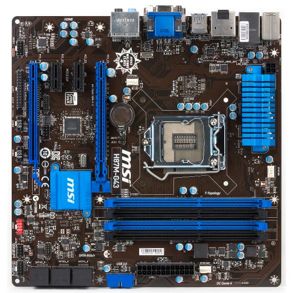 Внешний вид материнской платы MSI H87M-G43 Внешний вид материнской платы MSI H87M-G43