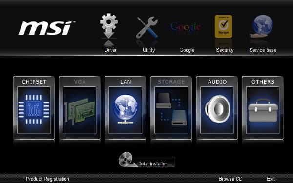Программное обеспечение материнской платы MSI H87M-G43 Программное обеспечение материнской платы MSI H87M-G43
