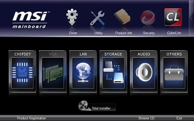 Комплект программ для материнской платы MSI Z77A-GD80