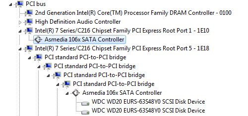 Подключение внешнего диска с интерфейсом Thunderbolt