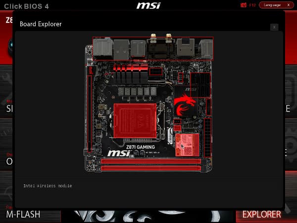 BIOS материнской платы MSI Z87I Gaming AC