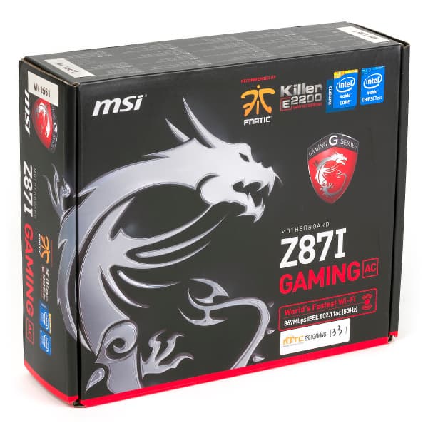 Упаковка материнской платы MSI Z87I Gaming AC