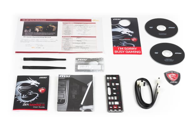 Комплект поставки материнской платы MSI Z87I Gaming AC