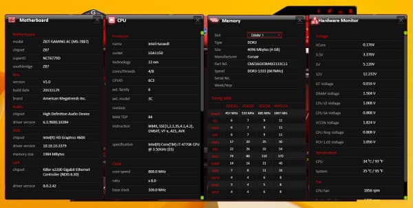 Программное обеспечение материнской платы MSI Z87I Gaming AC