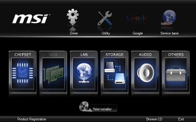 Оболочка компакт-диска материнской платы MSI Z77A-GD65 Gaming