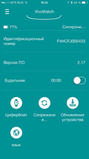 Скриншот смартфонного приложения Android Wear