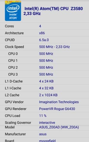 Операционная система Asus Zenfone 2 ZE551ML