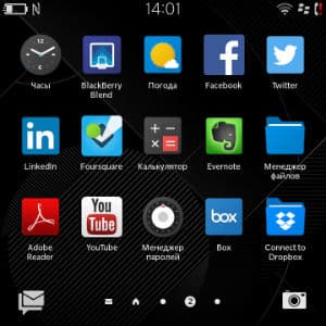 Скриншот смартфона BlackBerry Classic