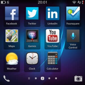 Скриншот BlackBerry Q5