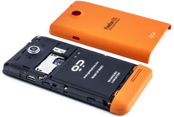 Смартфон Geeksphone Keon со снятой задней крышкой