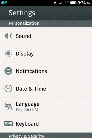 Скриншот Скриншот Firefox OS