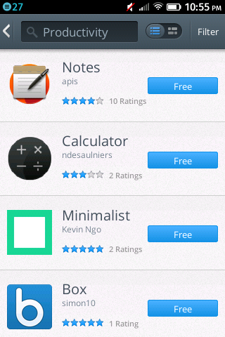 Скриншот Firefox OS