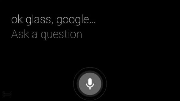 Снимок экрана Google Glass