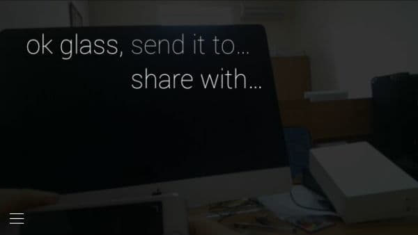 Снимок экрана умных очков Google Glass 2.0 Explorer Edition