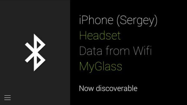 Снимок экрана умных очков Google Glass 2.0 Explorer Edition