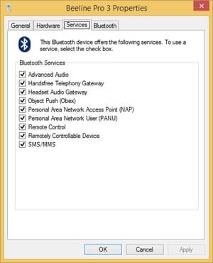 Сервисы Bluetooth в Билайн Про 3
