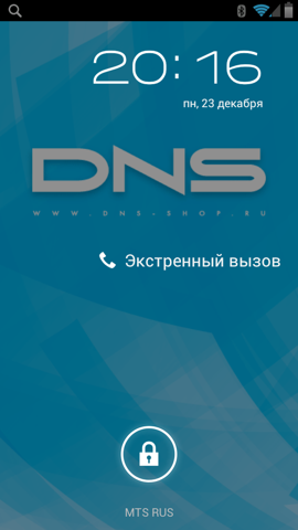 Обзор DNS SI4301. Скриншоты. Экран блокировки смартфона