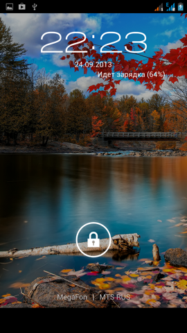 Обзор Fly IQ444 Diamond 2. Скриншоты. Экран блокировки