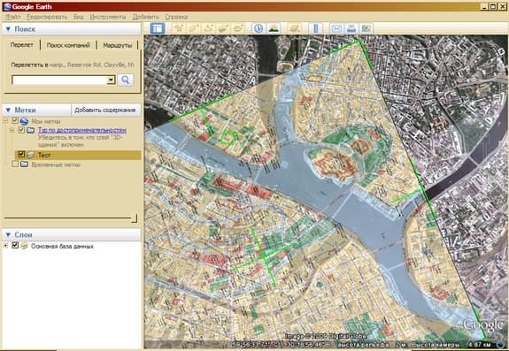 Подгоняем размеры и положение наложенной карты