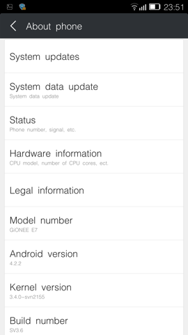 Обзор Gionee Elife E7. Скриншоты. О системе