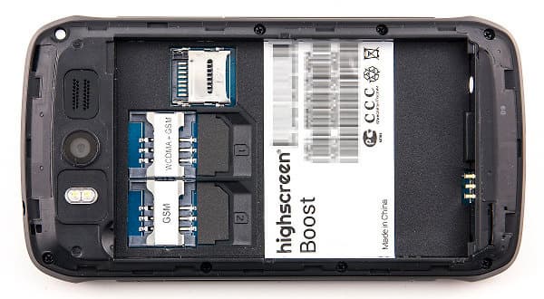 Конструкция Highscreen Boost